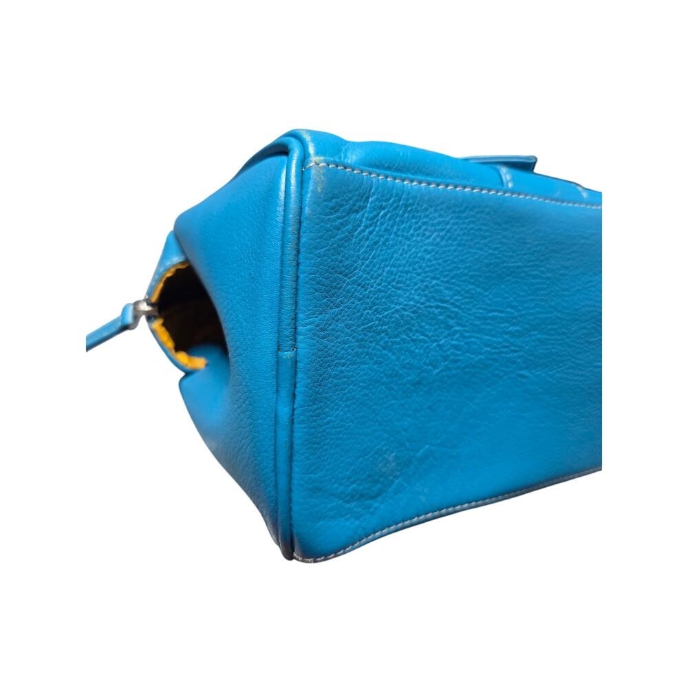 Blue Genuine Leather Cargo Bag - Picture 10 of 15